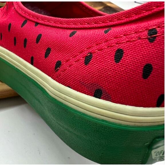 Vans Watermelon Low Top Sneakers Women 7 Men 5.5 Red Canvas 2009 Limited Edition - Picture 10 of 11